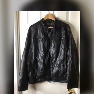 Calvin Klein’s faux leather jacket